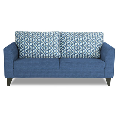 Adorn India Tornado Bricks 3 Seater Sofa (Blue)