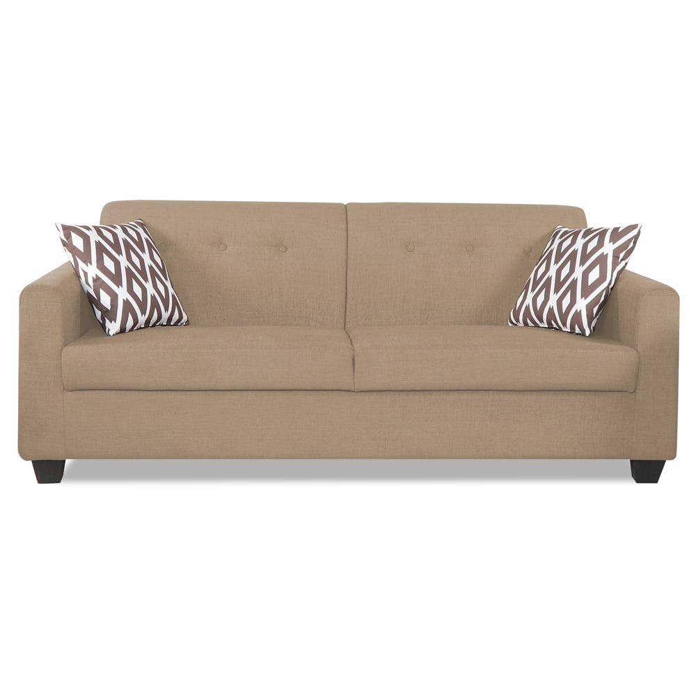 Adorn India Blazer Plus 3 Seater Sofa (Beige)