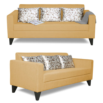 Adorn India Bladen 3-1-1 Five Seater Sofa Set (Wood,Foam) (Beige)