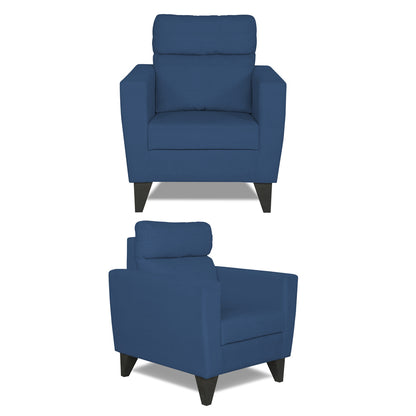 Adorn India Cardello 1 Seater Sofa (Blue) (3 Year Warranty)