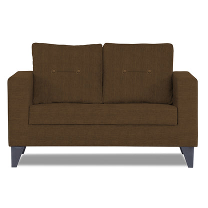 Adorn India Hallton Tufted 2 Seater Sofa (Brown) (3 Year Warranty)