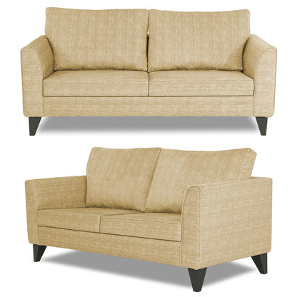 Adorn India Enzo Decent 3+1+1 5 Seater Sofa Set with Centre Table (Beige)