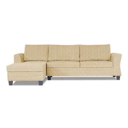 Adorn India Valencia Plus Decent L Shape 6 Seater Sofa Set (Left Hand Side) (Beige)
