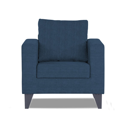 Adorn India Hallton Plain 1 Seater Sofa (Blue) (3 Year Warranty)