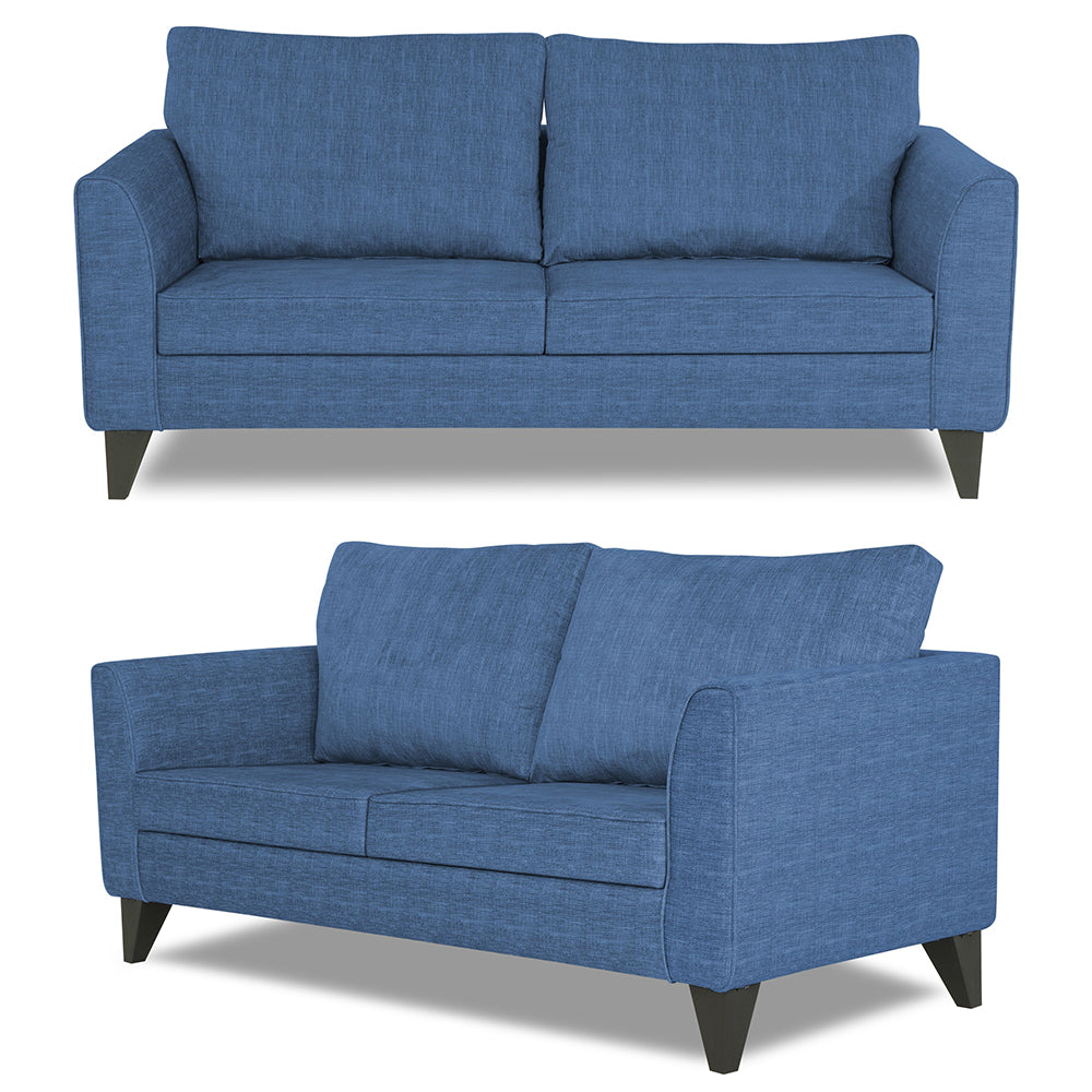 Adorn India Enzo Decent 3+2+1 6 Seater Sofa Set with Centre Table (Blue)