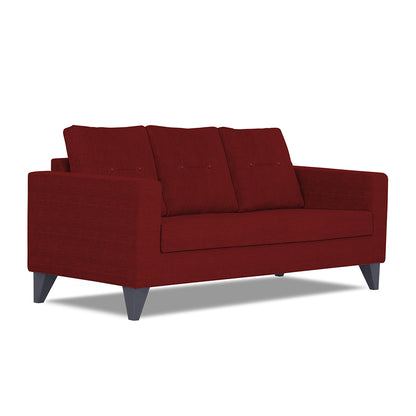 Adorn India Hallton Tufted 3 Seater Sofa (Maroon) (3 Year Warranty)