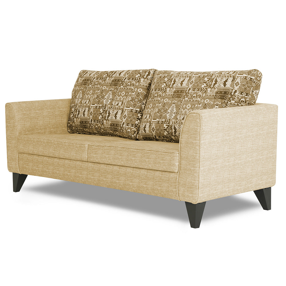 Adorn India Sheldon Crafty 3 Seater Sofa (Beige)