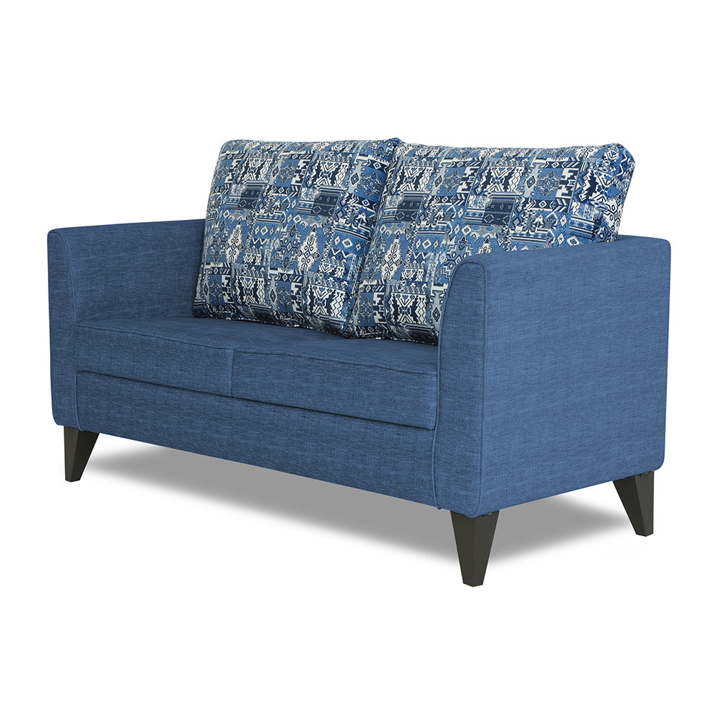 Adorn India Sheldon Crafty 2 Seater Sofa (Blue)