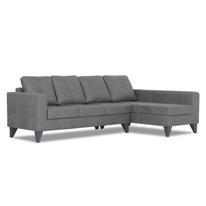 Adorn India Haddin Premium L Shape 6 Seater Sofa Set (Right Hand Side) (Grey)