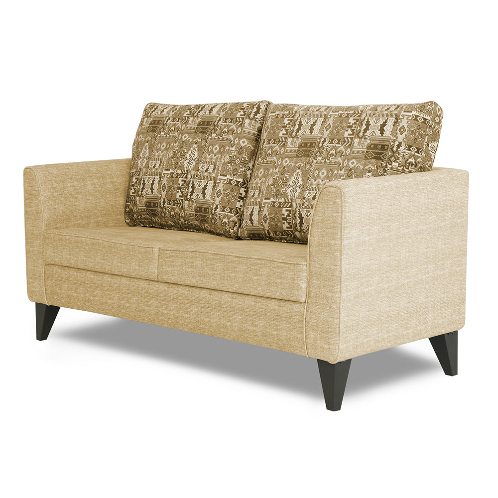 Adorn India Sheldon Crafty 2 Seater Sofa (Beige)