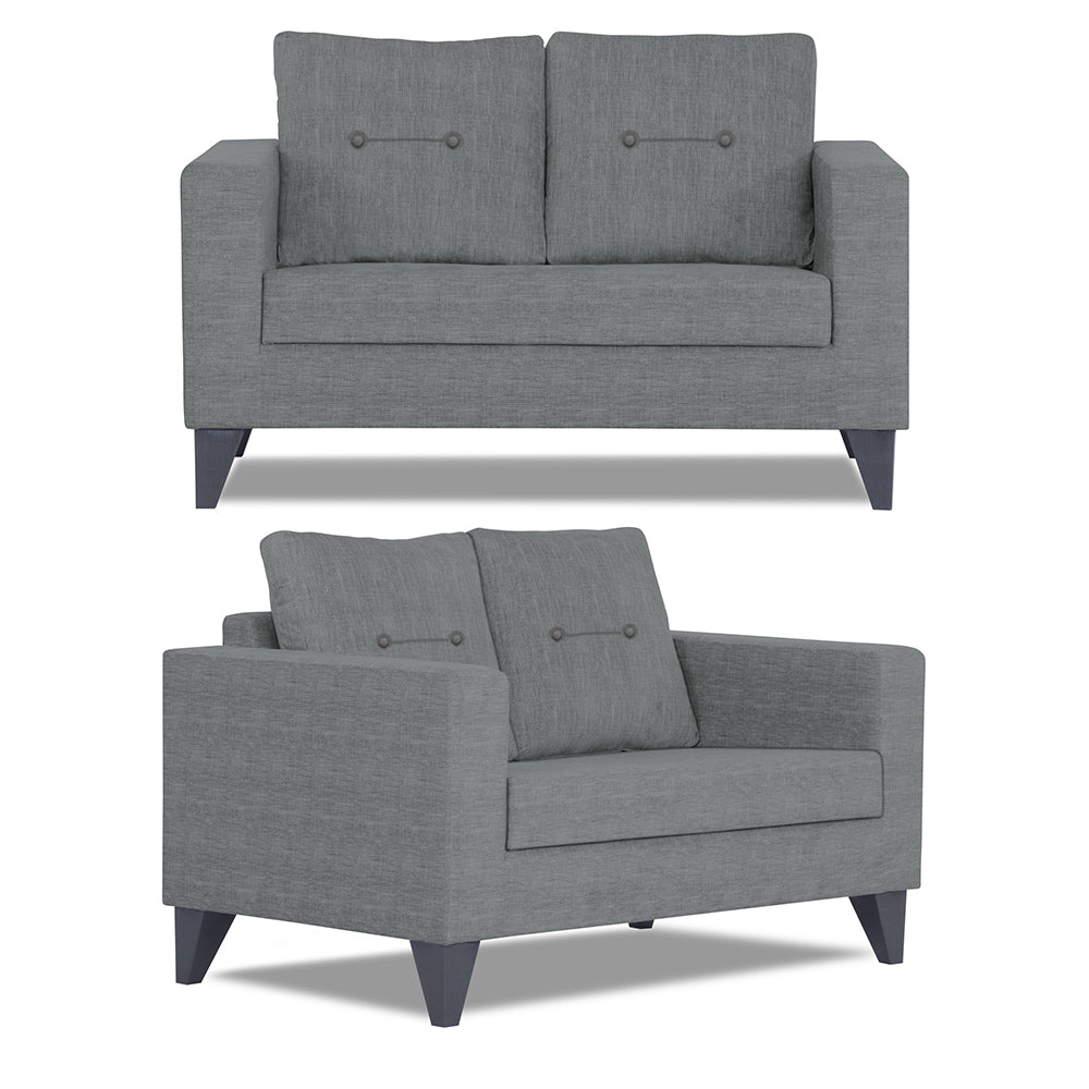 Adorn India Hallton Tufted 3-2 Five Seater Sofa Set (Grey) (3 Year Warranty)