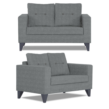 Adorn India Hallton Tufted 3-2 Five Seater Sofa Set (Grey) (3 Year Warranty)
