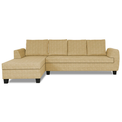Adorn India Raiden Decent Premium L Shape 6 Seater Sofa Set with Center Table (Left Hand Side) (Beige) (3 Year Warranty)