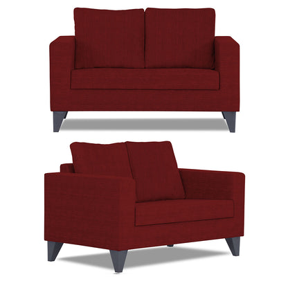 Adorn India Hallton Plain 3+2 5 Seater Sofa Set (Maroon) (3 Year Warranty)