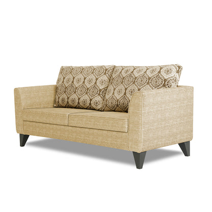 Adorn India Cortina Damask 3 Seater Sofa (Beige)