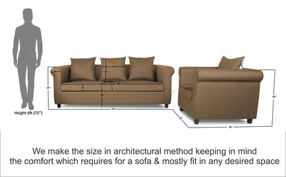Adorn India Magnum 3-1-1 Sofa Set (New Camel)