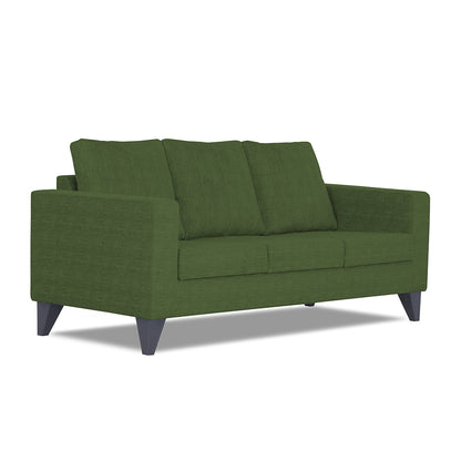 Adorn India Straight Line Plus Decent 3 Seater Sofa (Green) (3 Year Warranty)