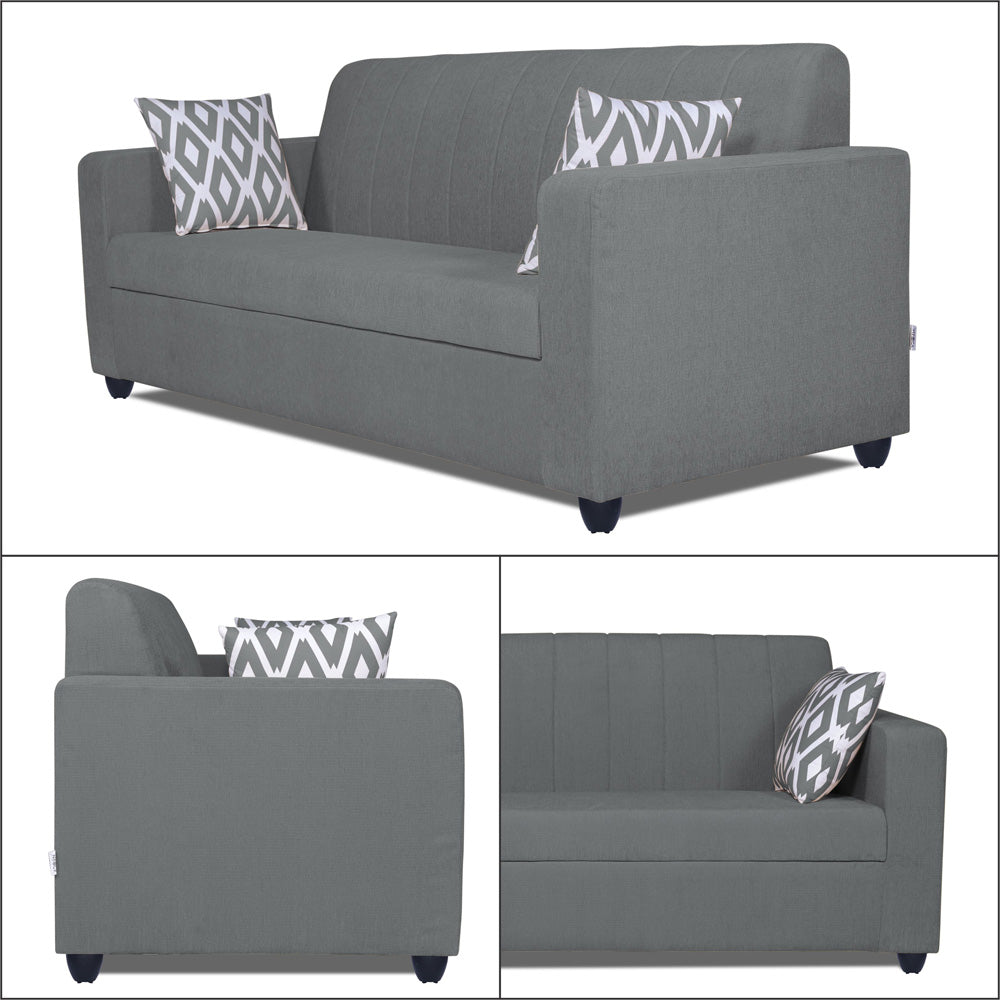 Adorn India Rio Highback 3+2 5 Seater Sofa Set (Grey) (3 Year Warranty)