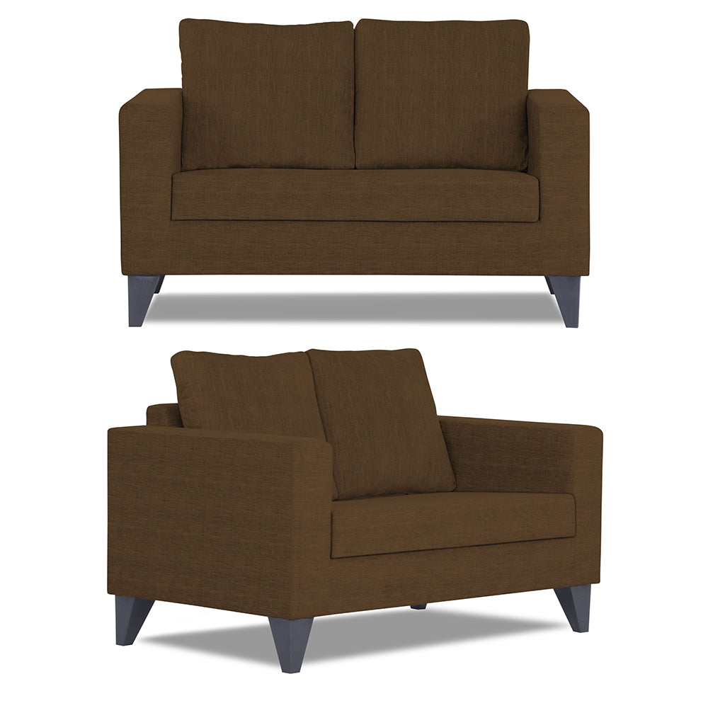 Adorn India Wood Hallton Plain 3+2 5 Seater Sofa Set (Brown) (3 Year Warranty)