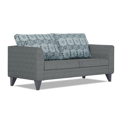 Adorn India Cortina Damask 3 Seater Sofa (Grey)