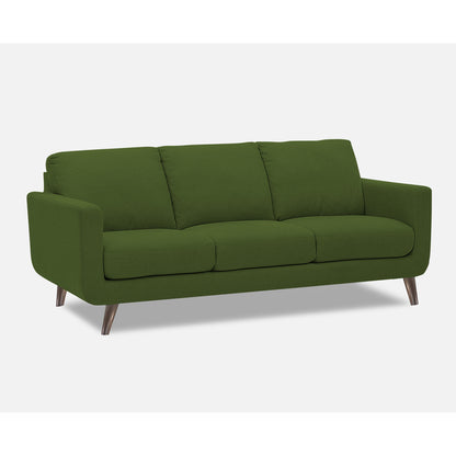 Adorn India Damian 3 Seater Sofa (Green) (3 Year Warranty)
