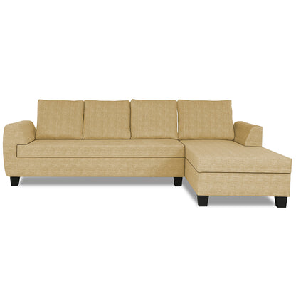 Adorn India Raiden Decent Premium L Shape 6 Seater Sofa Set with Center Table (Right Hand Side) (Beige) (3 Year Warranty)