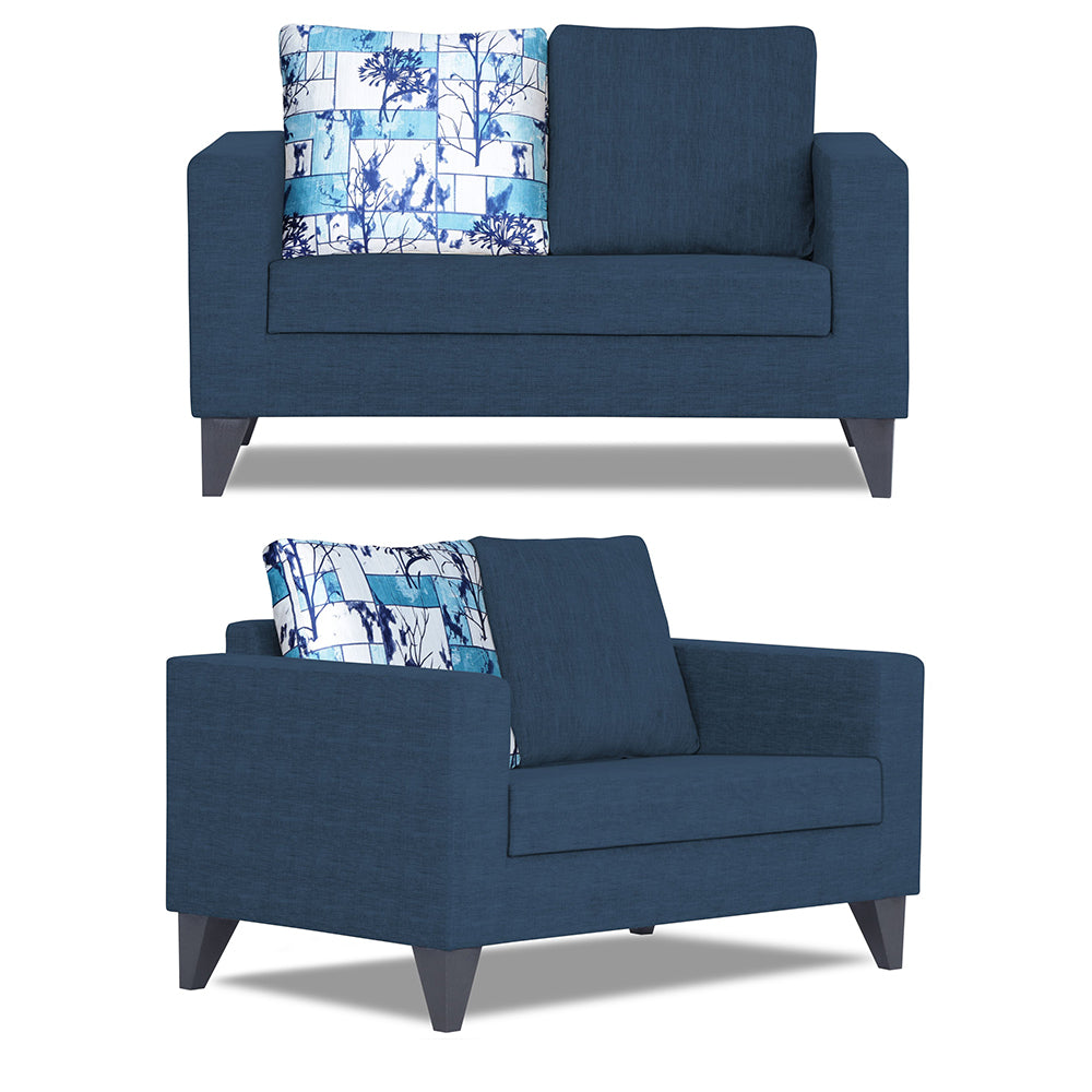 Adorn India Hallton Digitel Print Cushion 3+2+1 6 Seater Sofa Set (Blue) (3 Year Warranty)