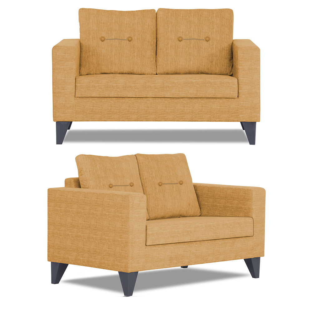 Adorn India Hallton Tufted 3-2-1 Six Seater Sofa Set (Beige) (3 Year Warranty)