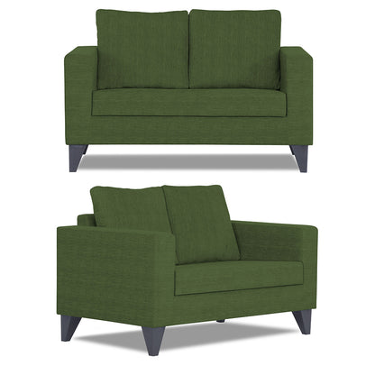 Adorn India Wood Hallton Plain 3+2 5 Seater Sofa Set (Green) (3 Year Warranty)