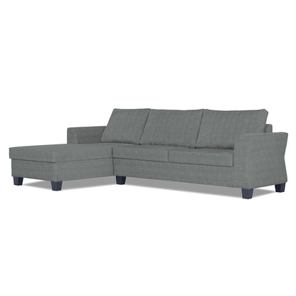 Adorn India Valencia Plus Decent L Shape 6 Seater Sofa Set (Left Hand Side) (Grey)