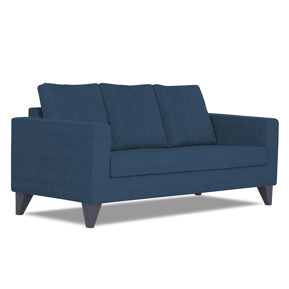 Adorn India Hallton Plain 3 Seater Sofa (Blue) (3 Year Warranty)