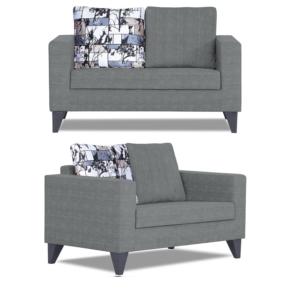 Adorn India Hallton Digitel Print Cushion 3+2+1 6 Seater Sofa Set (Grey) (3 Year Warranty)
