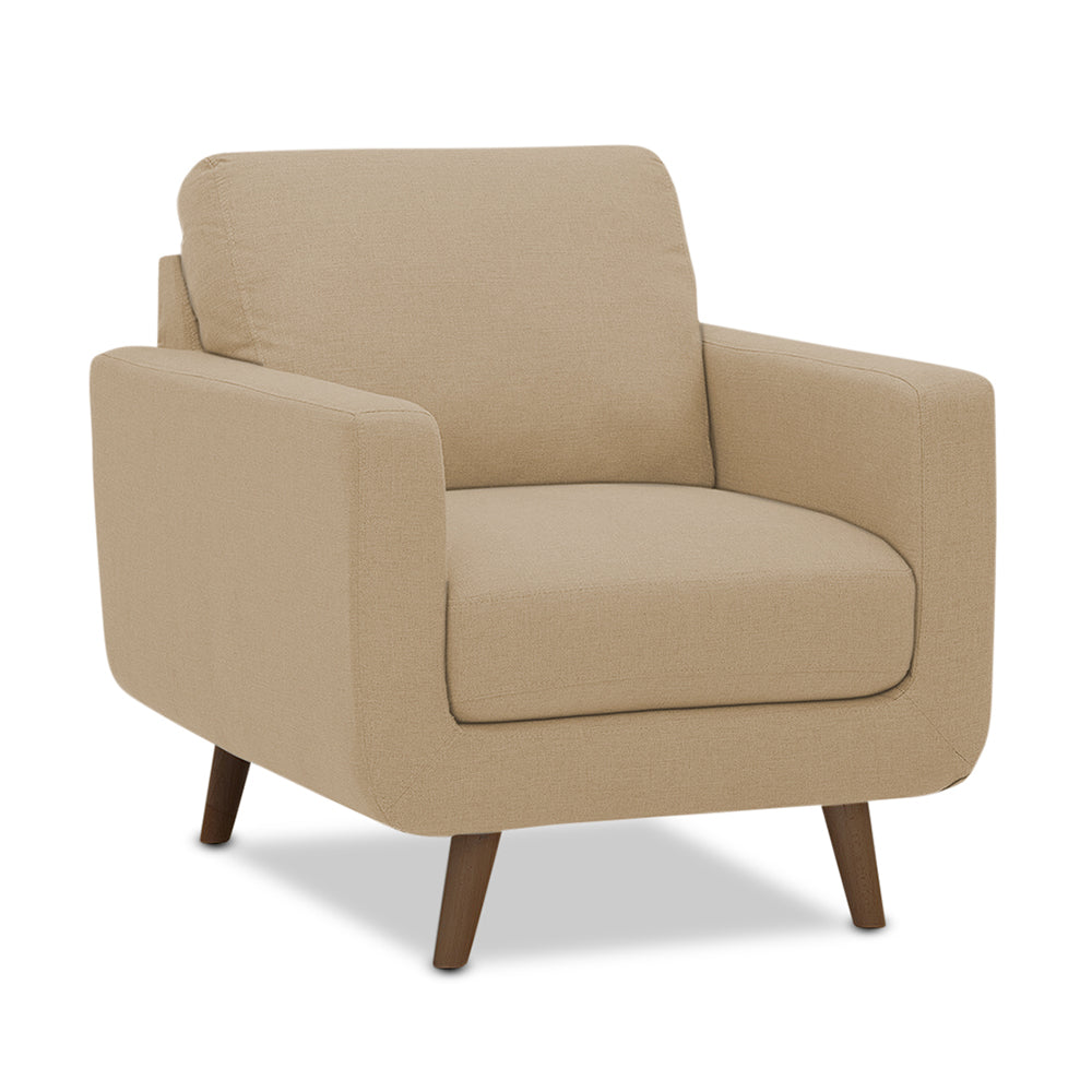 Adorn India Damian 3+2+1 6 Seater Sofa Set (Beige) (3 Year Warranty)