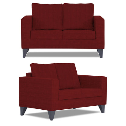 Adorn India Straight Line Plus Decent 3+2 5 Seater Sofa Set (Maroon) (3 Year Warranty)