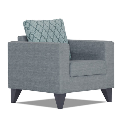Adorn India Straight line Plus Blossom 1 Seater Sofa (Grey) (3 Year Warranty)