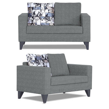 Adorn India Hallton Digitel Print Cushion 3+2 5 Seater Sofa Set (Grey) (3 Year Warranty)