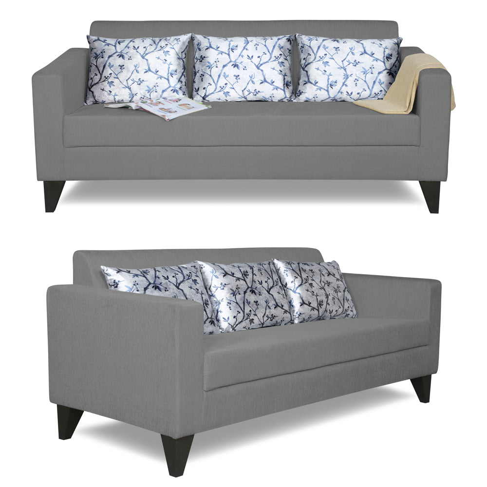 Adorn India Bladen 3-2 Five Seater Sofa Set (Grey)
