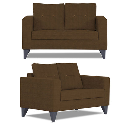 Adorn India Hallton Tufted 3+2 5 Seater Sofa Set (Brown) (3 Year Warranty)