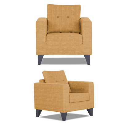 Adorn India Hallton Tufted 3-1-1 Five Seater Sofa Set (Beige) (3 Year Warranty)