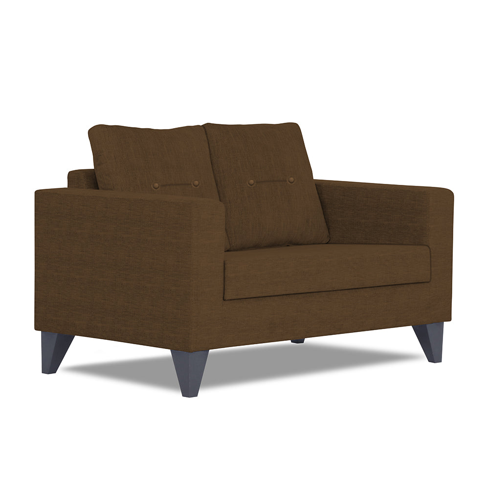 Adorn India Hallton Tufted 2 Seater Sofa (Brown) (3 Year Warranty)