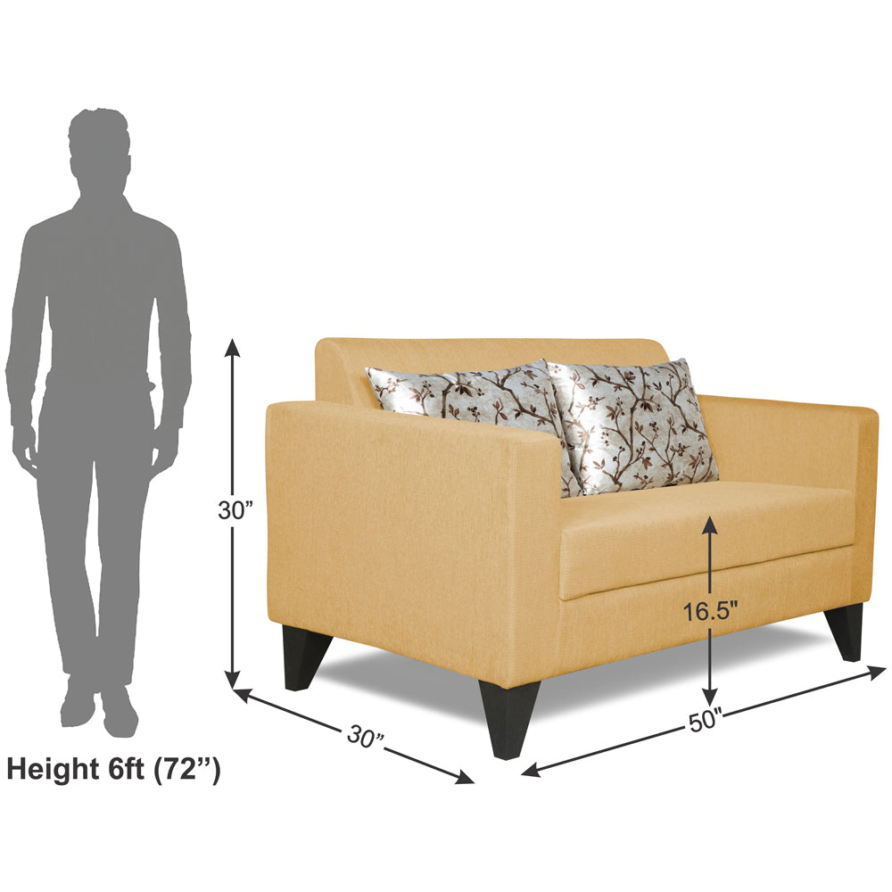 Adorn India Bladen 2 Seater Sofa (Beige)