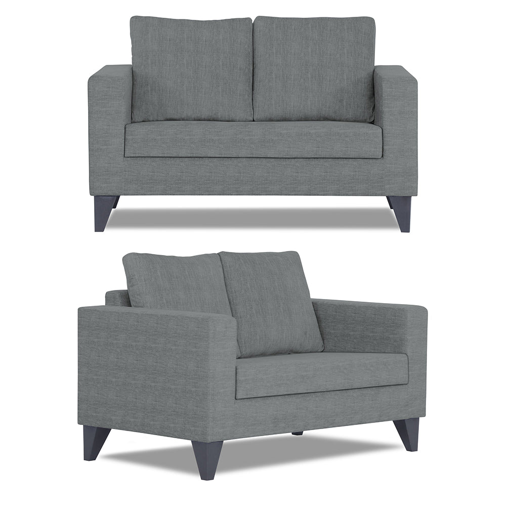 Adorn India Hallton Plain 3+2 5 Seater Sofa Set (Grey) (3 Year Warranty)