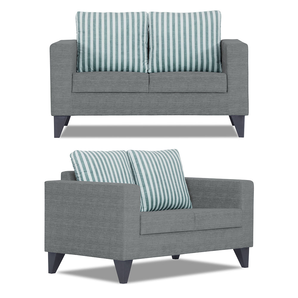 Adorn India Straight Line Plus Stripes 3+2+1 6 Seater Sofa Set (Grey) (3 Year Warranty)