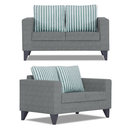 Adorn India Straight Line Plus Stripes 3+2+1 6 Seater Sofa Set (Grey) (3 Year Warranty)