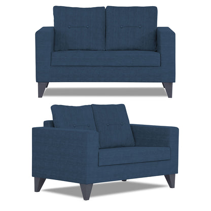 Adorn India Hallton Tufted 3-2 Five Seater Sofa Set (Blue)  (3 Year Warranty)