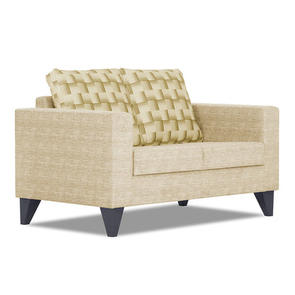 Adorn India Straight line Plus Bricks 2 Seater Sofa (Beige)(3 Year Warranty)