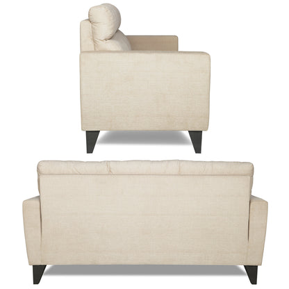 Adorn India Cardello 3-2-1 Six Seater Sofa Set (Beige) (3 Year Warranty)