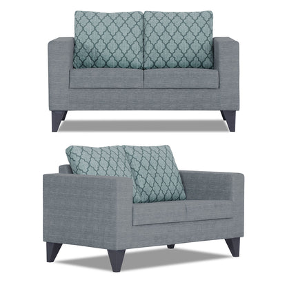 Adorn India Straight line Plus Blossom 3+2 5 Seater Sofa Set (Grey) (3 Year Warranty)