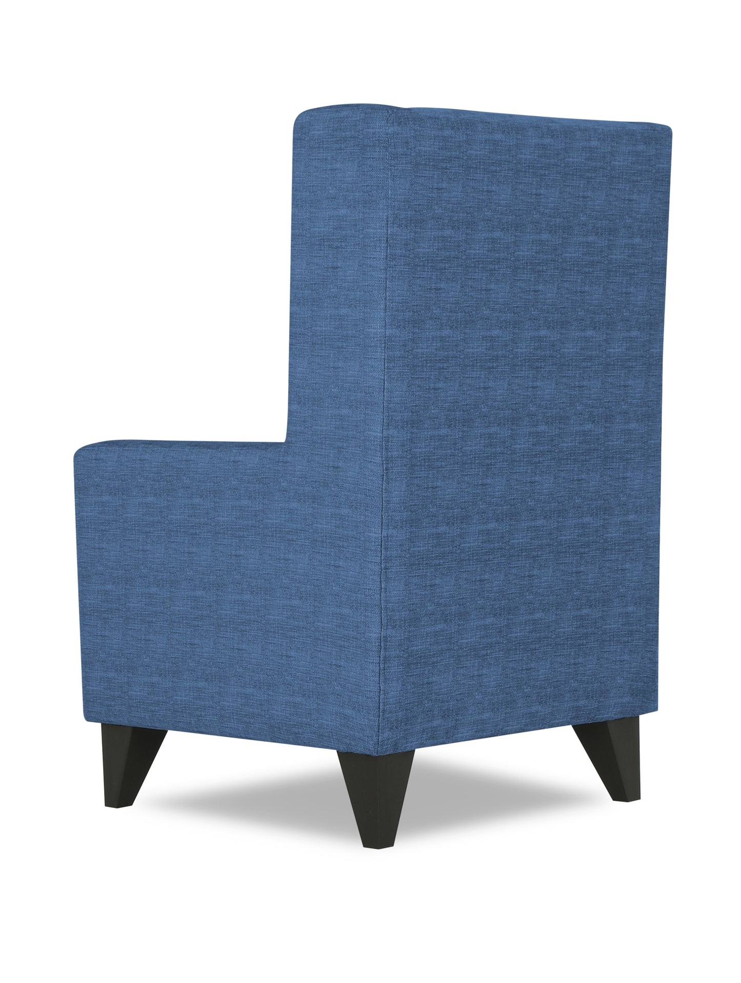 Adorn India Christopher 1 Seater Wing Chair Decent (Blue)