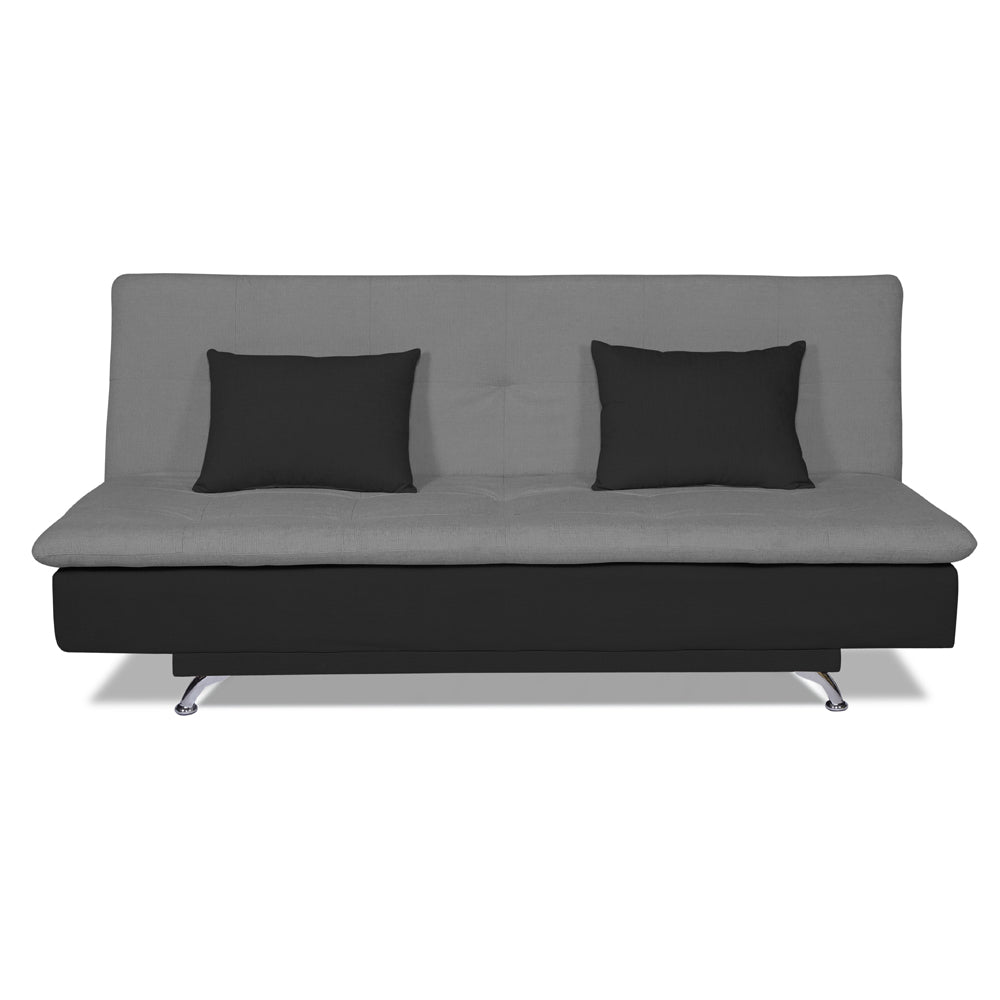 Adorn India Aspen 3 Seater Sofa Cum Bed (Dark Grey and Black) (3 Year Warranty)
